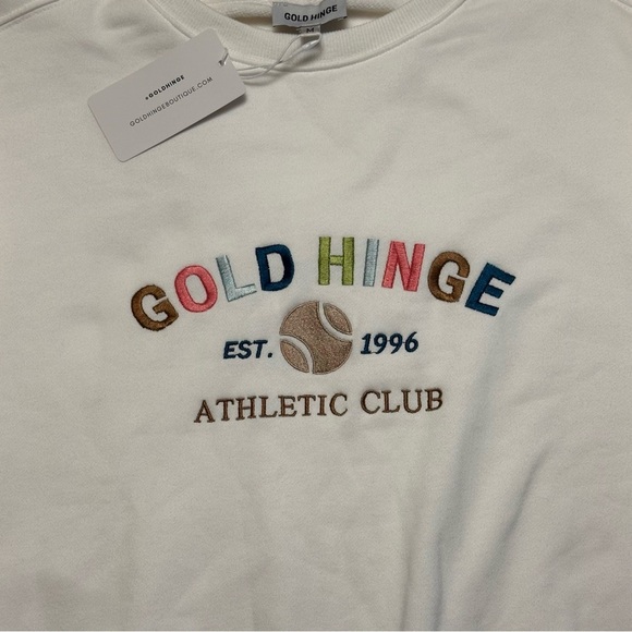 Gold Hinge Women’s Colorful Boyfriend Sweatshirt Size Medium NWT - Picture 6 of 15